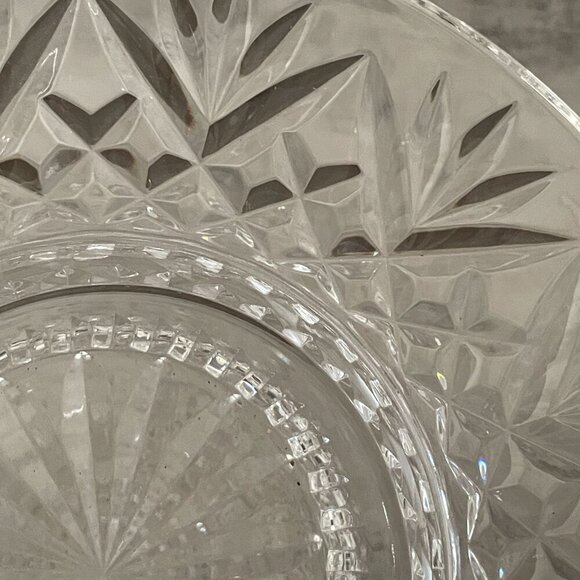 Waterford Bethany Clear Crystal Pillar Candle Holder Wine Bottle Coaster 8" - Picture 4 of 7